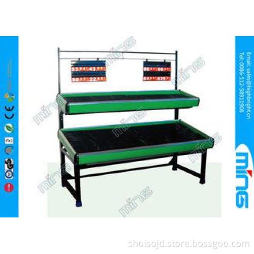 2 Layers Single Sided Metallic Vegetable and Fruit Supermar